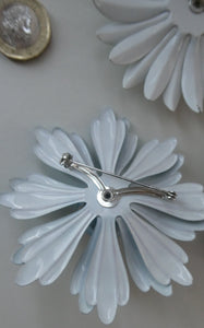 JOB LOT. Three Vintage Metal Painted LARGE Size Daisy Brooches