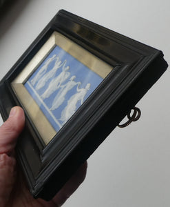 Antique VICTORIAN Wedgwood Framed Jasper Plaque Showing a Frieze of the Five Dancing Maidens (The Borghese Dancers)