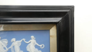Antique VICTORIAN Wedgwood Framed Jasper Plaque Showing a Frieze of the Five Dancing Maidens (The Borghese Dancers)