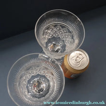 Load image into Gallery viewer, PAIR Vintage Edinburgh Crystal LARGE Red Wine Goblets. Fabulous KING JAMES Pattern. 8 1/2 inches (Code B)
