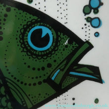 Load image into Gallery viewer, 1970's AQUARIUS Oval Plate. WASHINGTON POTTERY. Quirky Green Fish
