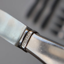 Load image into Gallery viewer, Vintage Danish GEORG JENSEN Stainless Steel Georg Jensen Denmark RAADVAD Small Knives and Forks (Mitra Shape)
