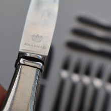 Load image into Gallery viewer, Vintage Danish GEORG JENSEN Stainless Steel Georg Jensen Denmark RAADVAD Small Knives and Forks (Mitra Shape)
