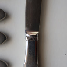 Load image into Gallery viewer, Vintage Danish GEORG JENSEN Stainless Steel Georg Jensen Denmark RAADVAD Small Knives and Forks (Mitra Shape)
