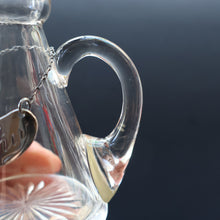 Load image into Gallery viewer, B/ ANTIQUE WHISKY NOGGIN. Hallmarked 1907 Hukin and Heath Silver Mounts; with Cute Miniature Silver Whisky Label
