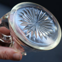 Load image into Gallery viewer, B/ ANTIQUE WHISKY NOGGIN. Hallmarked 1907 Hukin and Heath Silver Mounts; with Cute Miniature Silver Whisky Label
