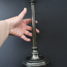 Load image into Gallery viewer, Stylish Early 20th Century Bronze Table Lamp with White Glass Shade with Frilled Edge. REWIRED

