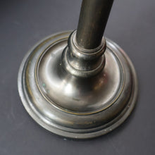 Load image into Gallery viewer, Stylish Early 20th Century Bronze Table Lamp with White Glass Shade with Frilled Edge. REWIRED

