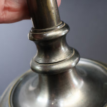 Load image into Gallery viewer, Stylish Early 20th Century Bronze Table Lamp with White Glass Shade with Frilled Edge. REWIRED

