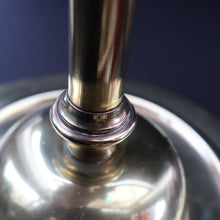 Load image into Gallery viewer, Stylish Early 20th Century Brass Table Lamp with White Glass Shade with Frilled Edge. REWIRED
