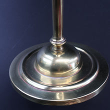 Load image into Gallery viewer, Stylish Early 20th Century Brass Table Lamp with White Glass Shade with Frilled Edge. REWIRED
