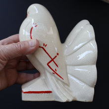 Load image into Gallery viewer, 1930s Art Deco Continental Ceramics FAN TAIL DOVES Sand-Filled (Sandbag) Bookends
