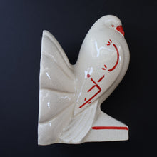 Load image into Gallery viewer, 1930s Art Deco Continental Ceramics FAN TAIL DOVES Sand-Filled (Sandbag) Bookends
