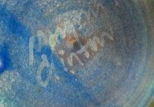 Load image into Gallery viewer, SCOTTISH POTTERY. Rarer Margery Clinton LARGE Circular Shallow Bowl with a Hand-Painted GOLD Lustre Flowerheads
