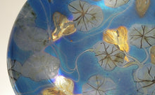 Load image into Gallery viewer, SCOTTISH POTTERY. Rarer Margery Clinton LARGE Circular Shallow Bowl with a Hand-Painted GOLD Lustre Flowerheads
