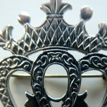 Load image into Gallery viewer, SCOTTISH SILVER. Large Vintage 1950s  LUCKENBOOTH Brooch. JOHN HART Monogram
