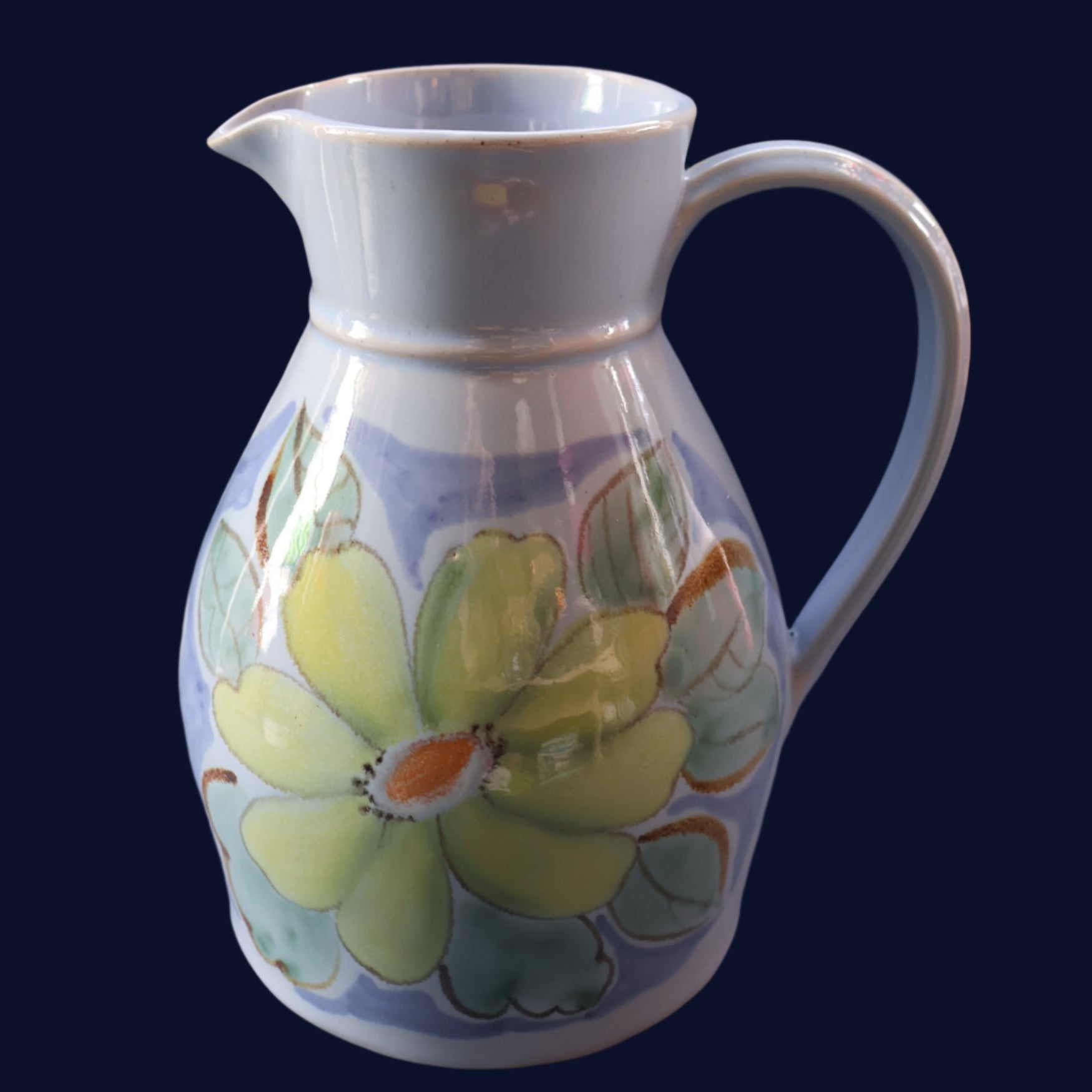 SCOTTISH POTTERY: 1950s Large BUCHAN Stoneware Jug. EDINBURGH