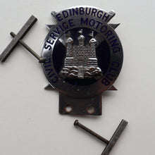 Load image into Gallery viewer, VERY RARE Vintage 1960s EDINBURGH Civil Service Motoring Club Car Badge
