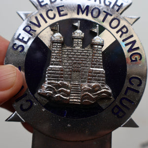 VERY RARE Vintage 1960s EDINBURGH Civil Service Motoring Club Car Badge