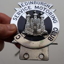 Load image into Gallery viewer, VERY RARE Vintage 1960s EDINBURGH Civil Service Motoring Club Car Badge
