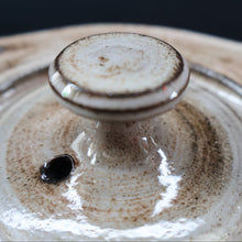 Load image into Gallery viewer, STUDIO POTTERY. Vintage 1960s Teapot with Sunflower Pattern &amp; Cane Handle by Briglin Pottery
