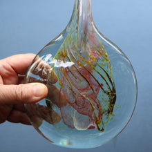 Load image into Gallery viewer, Vintage 1970s ISLE OF WIGHT Glass Lollipop Vase with Flame Pontil Mark
