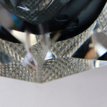 Load image into Gallery viewer, 1960s MURANO Glass Bowl. Vintage Sommerso Geode Grey and Clear Glass Chunky Bowl
