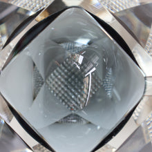 Load image into Gallery viewer, 1960s MURANO Glass Bowl. Vintage Sommerso Geode Grey and Clear Glass Chunky Bowl
