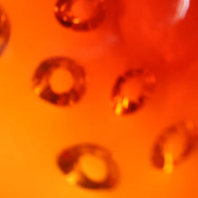 Load image into Gallery viewer, FERRO GALLIANO: 1960s MURANO Chunky Glass Bowl. Vintage Sommerso Geode Red, Yellow and Clear Glass with Dimples
