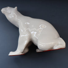 Load image into Gallery viewer, Vintage Russian / LOMONOSOV Imperial Porcelain Factory White POLAR Bear. Height 10 1/2 inches 
