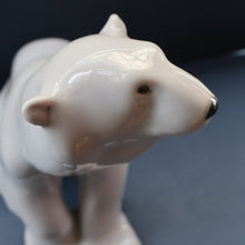 Load image into Gallery viewer, Vintage Russian / LOMONOSOV Imperial Porcelain Factory White POLAR Bear. Height 10 1/2 inches 
