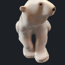 Load image into Gallery viewer, Vintage Russian / LOMONOSOV Imperial Porcelain Factory White POLAR Bear. Height 10 1/2 inches 
