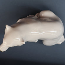 Load image into Gallery viewer, Vintage Russian / LOMONOSOV Imperial Porcelain Factory White POLAR Bear. Height 10 1/2 inches 
