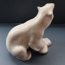 Load image into Gallery viewer, Vintage Russian / LOMONOSOV Imperial Porcelain Factory White POLAR Bear. Height 10 1/2 inches 
