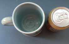 Load image into Gallery viewer, SCOTTISH POTTERY. 1950s Buchan Stoneware Tankard Shape Mug. Rare Abstract Pattern

