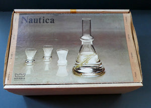 Rare 1970s NAUTICA Design. Arabia Nuutajarvi Bottle / Flask Decanter. BOXED. Made in Finland