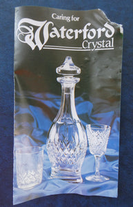 Vintage Waterford Crystal Short Stem COLLEEN Decanter IN ORIGINAL PRESENTATION BOX