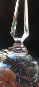 BOXED. Vintage Edinburgh Crystal PAIR of Tall CHAMPAGNE Flute Glasses. Rarer NESS Pattern.   8 1/4 inches