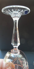 Load image into Gallery viewer, BOXED. Vintage Edinburgh Crystal PAIR of Tall CHAMPAGNE Flute Glasses. Rarer NESS Pattern.   8 1/4 inches
