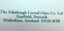 Load image into Gallery viewer, BOXED. Vintage Edinburgh Crystal PAIR of Tall CHAMPAGNE Flute Glasses. Rarer NESS Pattern.   8 1/4 inches
