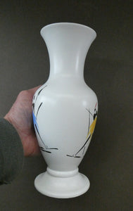 1950s Burleigh Ware Vase Mid Century Modern Ceramics with Tribal Figures