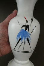 Load image into Gallery viewer, 1950s Burleigh Ware Vase Mid Century Modern Ceramics with Tribal Figures 

