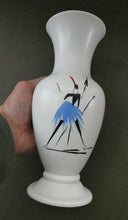 Load image into Gallery viewer, 1950s Burleigh Ware Vase Mid Century Modern Ceramics with Tribal Figures
