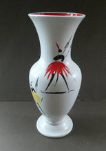 Load image into Gallery viewer, 1950s Burleigh Ware Vase Mid Century Modern Ceramics with Tribal Figures
