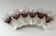 Load image into Gallery viewer, Set of Six Small Liqueur or Shot Glass Canisbay Caithness Purple Heather Shade

