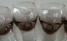 Load image into Gallery viewer, Set of Six Small Liqueur or Shot Glass Canisbay Caithness Purple Heather Shade
