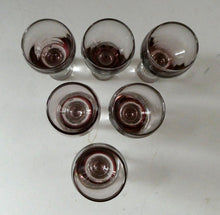 Load image into Gallery viewer, Set of Six Small Liqueur or Shot Glass Canisbay Caithness Purple Heather Shade
