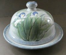 Load image into Gallery viewer, Vintage SCOTTISH Highland Stoneware CHEESE DOME Rarer Iris Pattern
