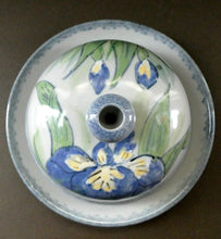 Load image into Gallery viewer, Vintage SCOTTISH Highland Stoneware CHEESE DOME Rarer Iris Pattern
