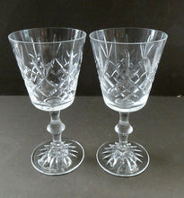 Load image into Gallery viewer, PAIR of Edinburgh Crystal Large Red Wine Goblets. LOMOND PATTERN 6 3/4 inche
